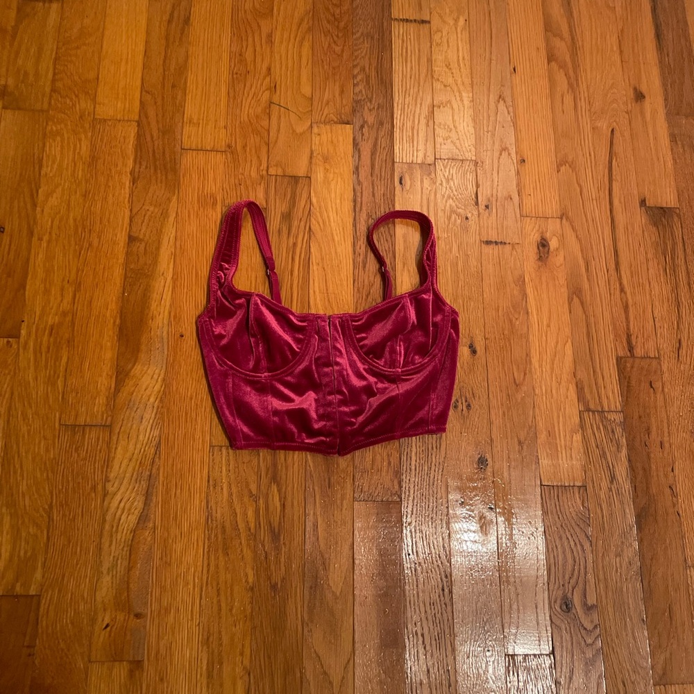 Elegant Red Women's Bustier Top